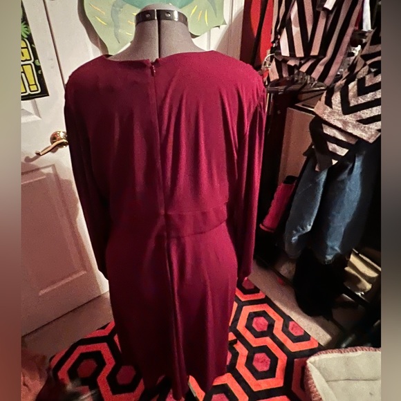 SOLD-Peasant style red dress - Picture 4 of 4